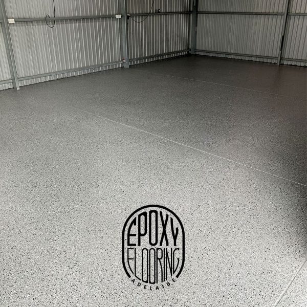 Epoxy floor in Adelaide shed