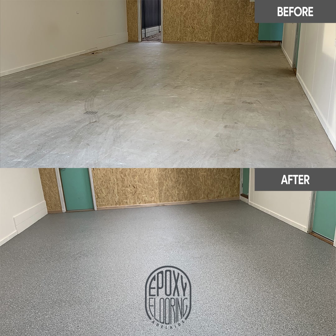 epoxy flooring before and after