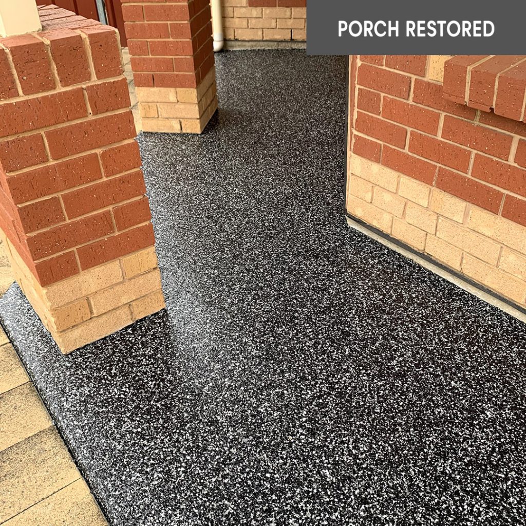 front porch epoxy flake flooring
