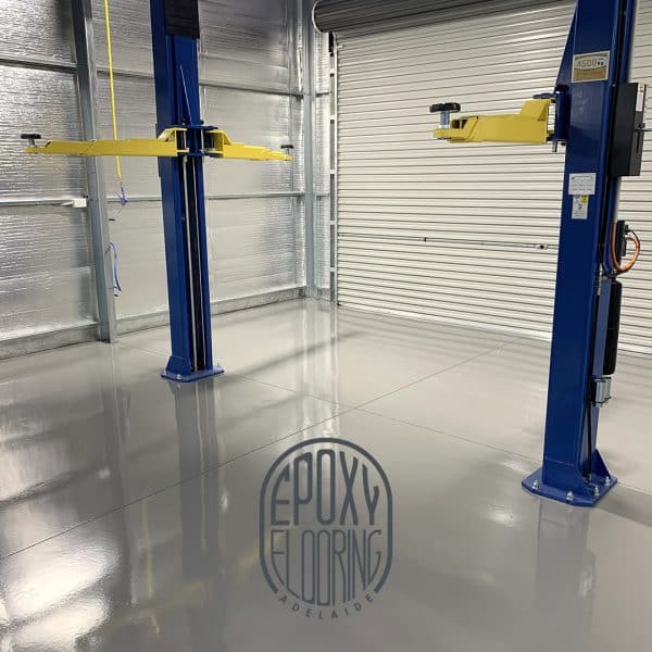 epoxy flooring in car garage and shed